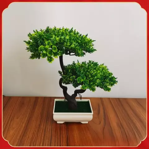 Pino artificial bonsai simulação plantas pote plantas para mesa de jardim decora