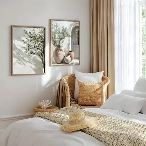 Árvore de oliveira mediterrânea impressão de arte em tela botânica antiga arte d