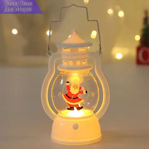 Portátil led natal papai noel boneco de neve lanternas decoração interior luzes