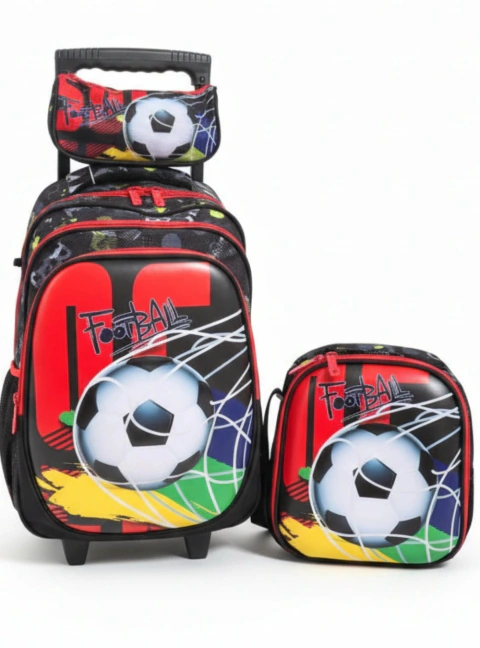 Mochila Carrito + Lunchera + Cartuchera MODELO Fútbol color - comprar online