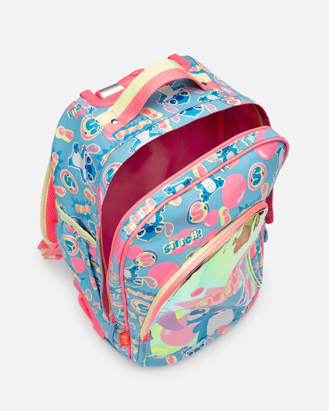 Mochila com Rodinha Grande Holográfica Stitch
