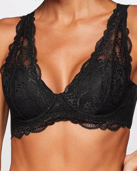 Sutiã Renda Manta com Aro Preto Triumph