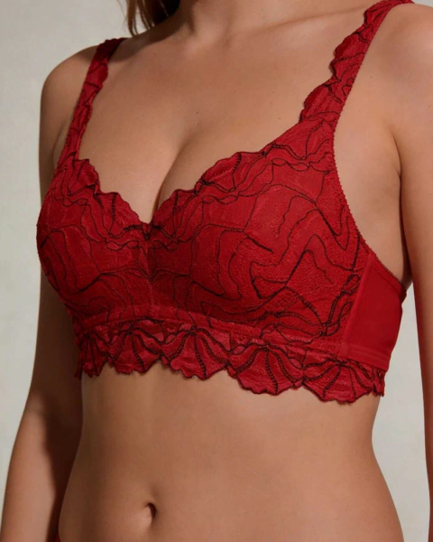 Sutiã Renda NP Fiori Triumph Vermelho