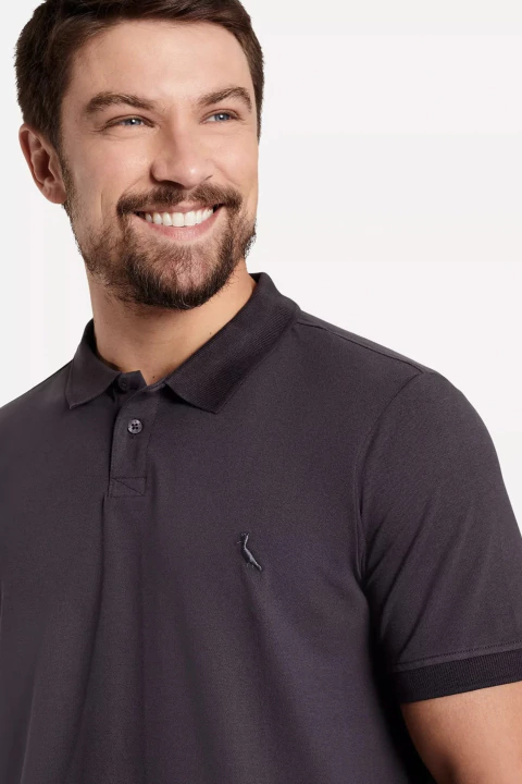 Polo Pima Piquet Reserva - Cinza Concreto - comprar online