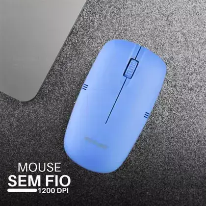 Mouse sem fio azul wireless para computador ou notebook 1200dpi - Multilaser