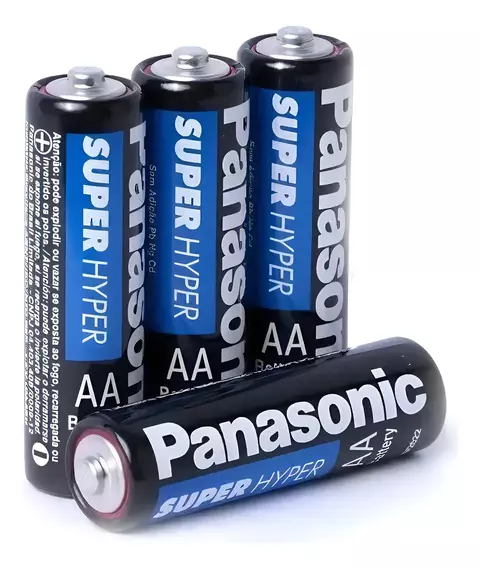 PILHA PANASONIC GROSSA AA COM 4 UNIDADES