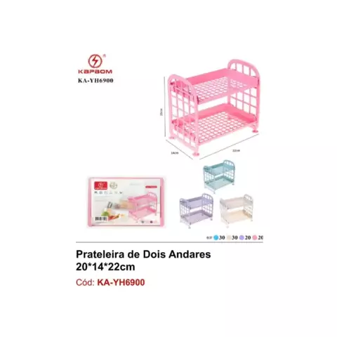 PRATELEIRA P/ OBJETOS 2 ANDARES KA-YH6900 KAPBOM
