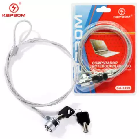 Trava de Segurança para Notebook Cabo de Aço KAPBOM - KA-1499