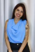 Blusa em tecido Air Flow, sem mangas, com gola degagê.
