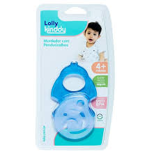 Mordedor com Penduricalhos Azul super macio e segurololly + 4 meses