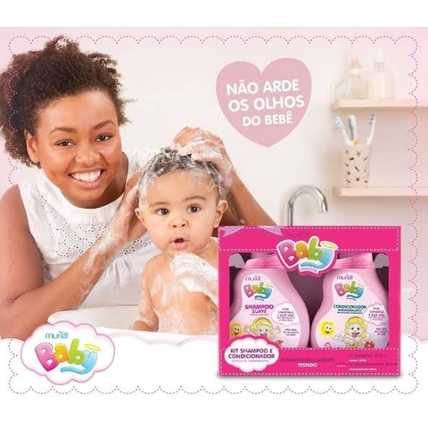 Kit Muriel Baby Shampoo e condicionador 100ml Rosa