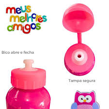 Squeeze Metal Coruja Sortidas 400ml