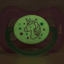 Chupeta Buba Brilha No Esc Tam.1 Unicornio