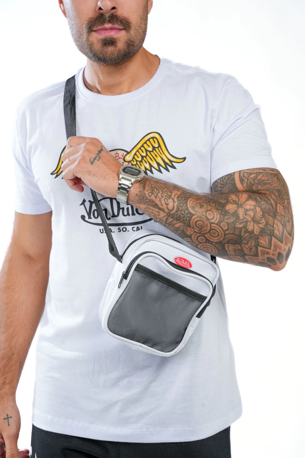 Shoulder Bag Patch Von Dutch Branca