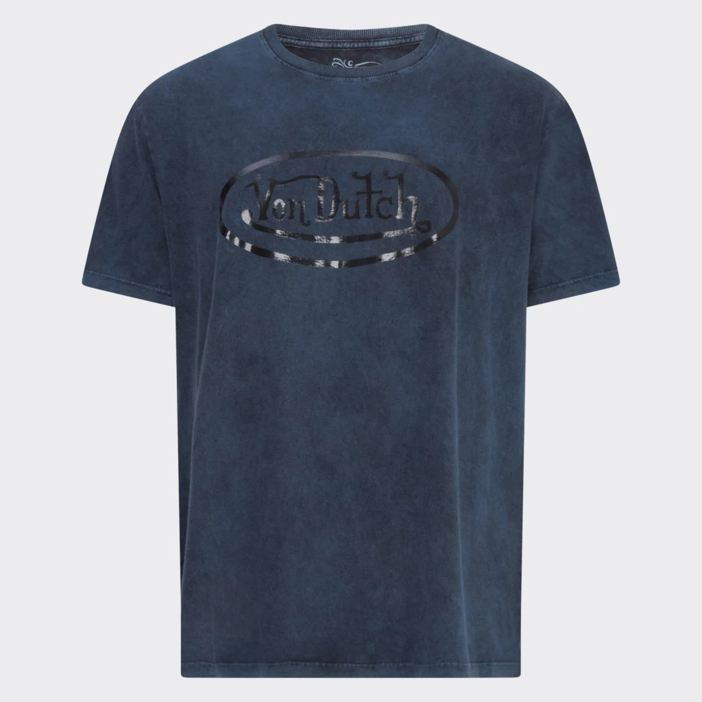 Camiseta Marmorizada Von Dutch Elipse Signature Marinho