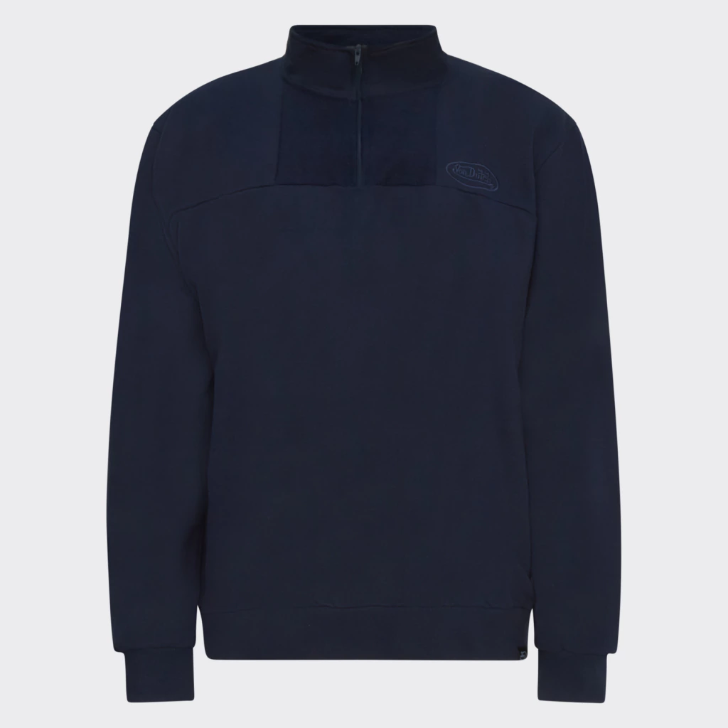 Blusa Moletom Ziper Von Dutch Mini Elipse Marinho