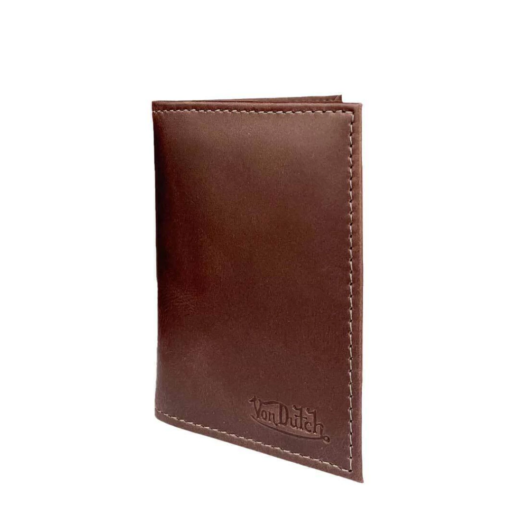 Carteira de Couro Von Dutch Slim Marrom