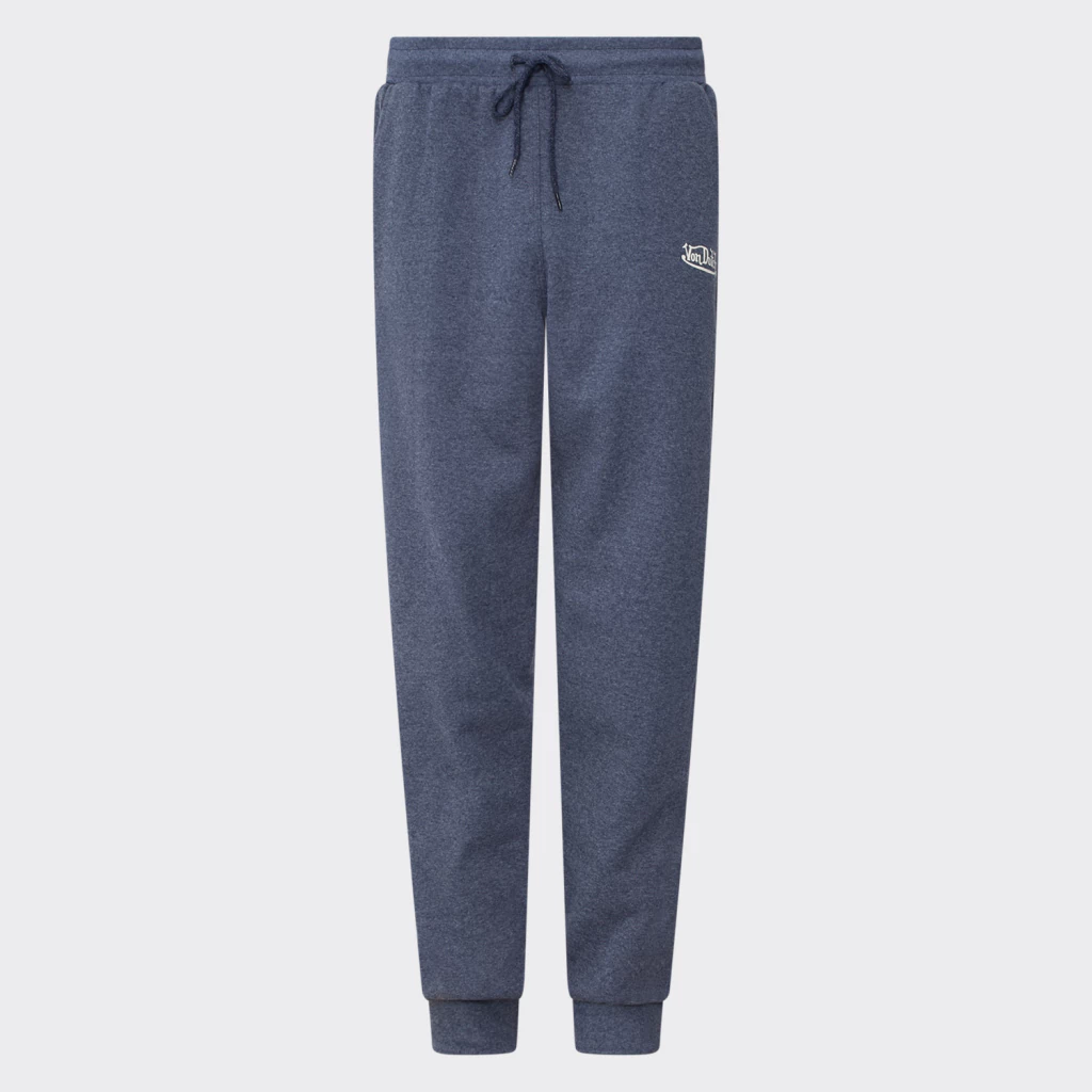 Calça Moletom Von Dutch Mini Logo Signature Mescla Azul