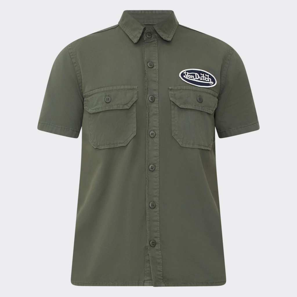 Camisa Sarja Worker Von Dutch Patch Militar