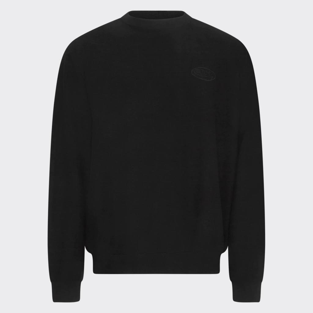 Blusa Moletom Careca Von Dutch Mini Elipse Signature Preta