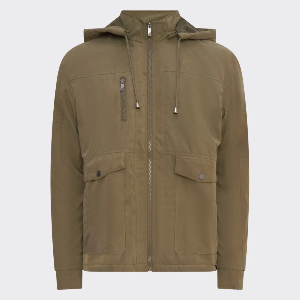 Jaqueta Forrada Capuz Von Dutch Patch Signature Verde