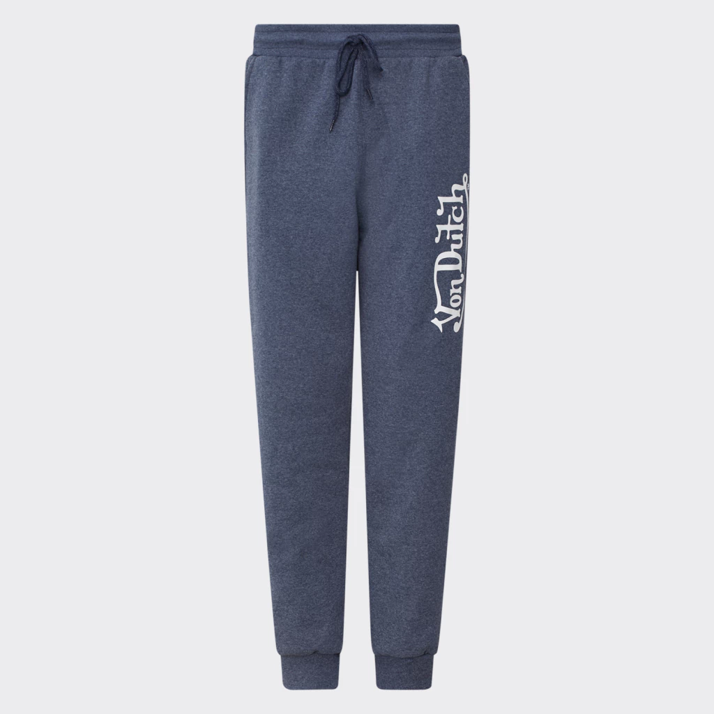 Calça Moletom Von Dutch Logo Signature Mescla Azul