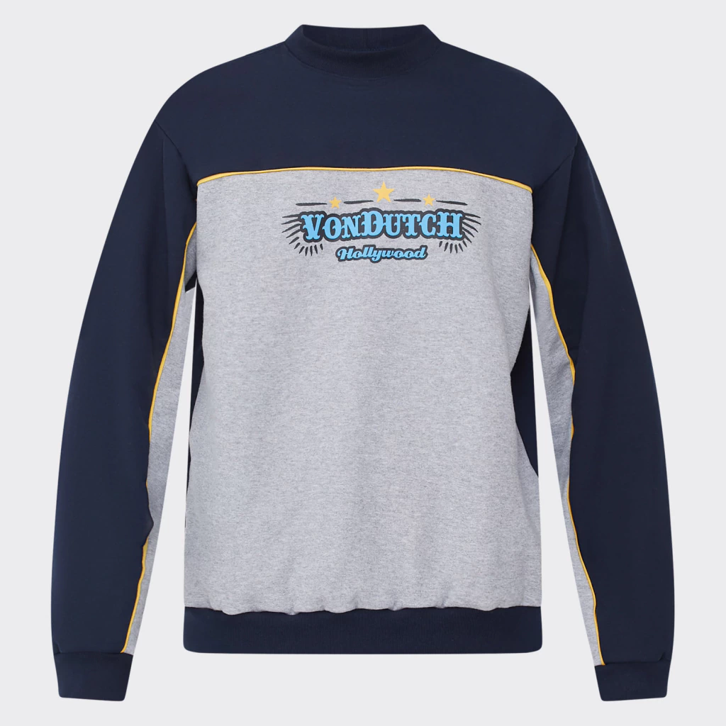 Blusa Moletom Recorte Von Dutch Hollywood Marinho