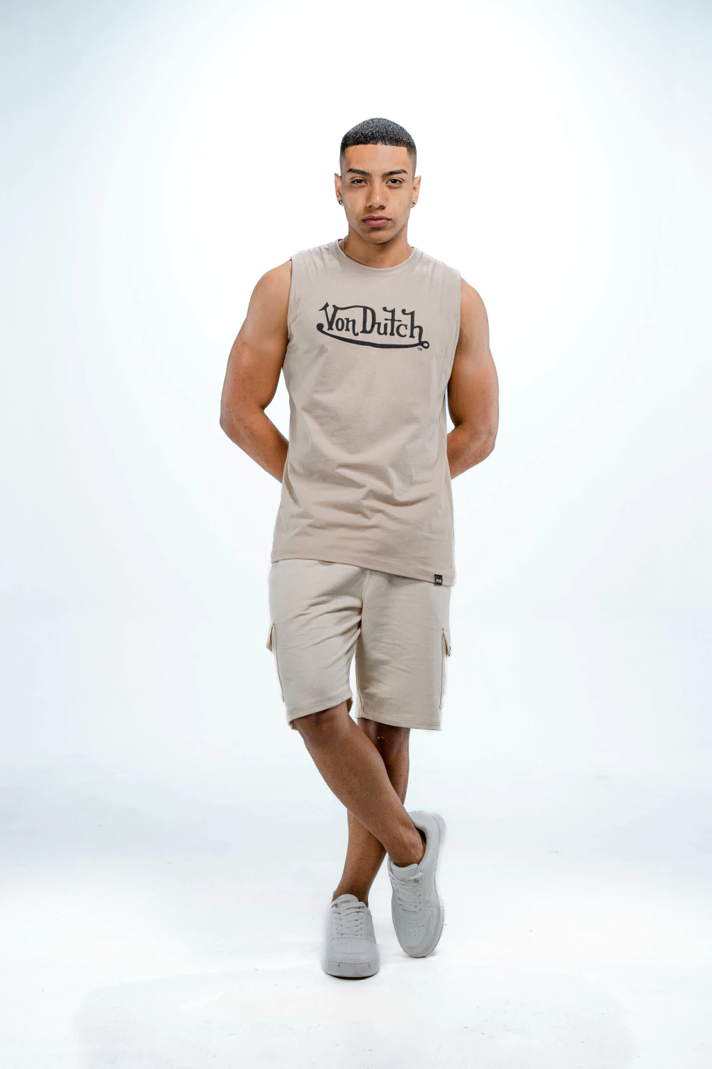 Bermuda Moletom Von Dutch Cargo Off White