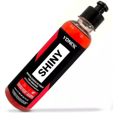 Pretinho para Pneus Shiny Vonixx 240ml – Brilho Intenso, Revitalização e Proteção Duradoura