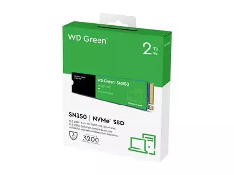 WDS200T3G0C UNIDAD DE ESTADO SOLIDO SSD INTERNO WD GREEN SN350 2TB M.2 2280 NVME PCIE GEN3