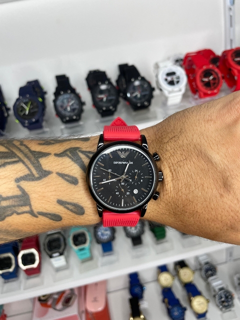 EMPÓRIO ARMANI OB3 - VERMELHO/FUNCIONAL/A PROVA D ÁGUA