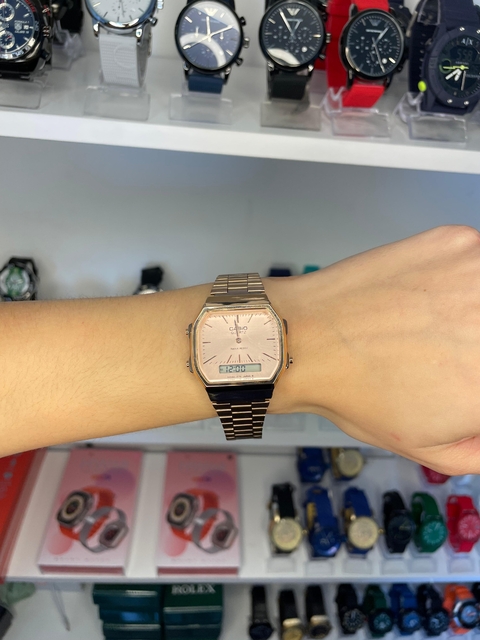 CASIO VINTAGE UNISSEX - ROSE/AÇO INOXIDÁVEL/A PROVA D ÁGUA