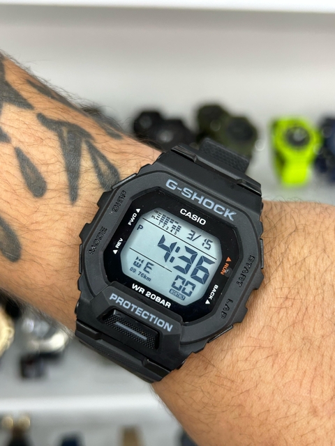 GSHOCK GBD 200 - PRETO/PULSEIRA DE BORRACHA/A PROVA D ÁGUA/45 MM