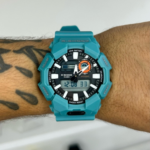 GSHOCK GA-0105 - AZUL/PULSEIRA DE BORRACHA/A PROVA D ÁGUA/50 MM