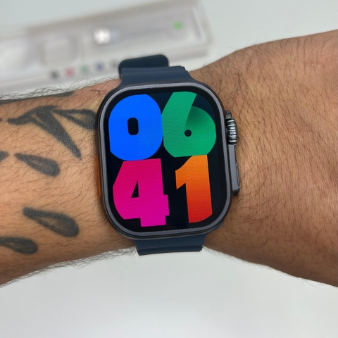 SMARTWATCH MICROWEAR ULTRA 3 SUPERAMOLED 49MM - PRETO/GPS/MÚSICA/ESPORTE/2GB DE MEMÓRIA INTERNA