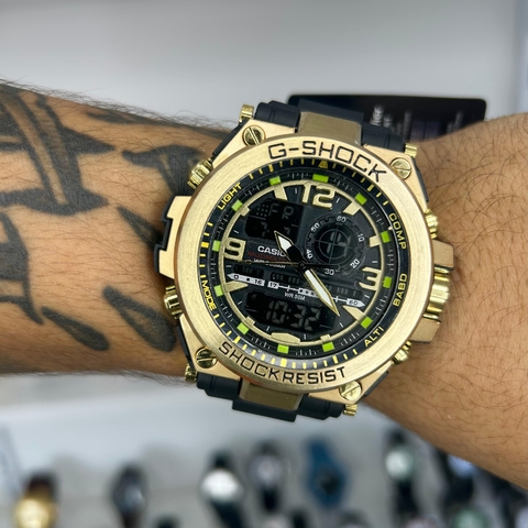 GSHOCK STEEL TOKYO - DOURADO/PULSEIRA DE BORRACHA/CAIXA DE AÇO/55MM