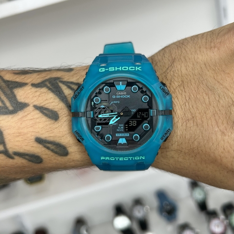 GSHOCK B001G - AZUL TURQUESA/A PROVA D ÁGUA/45 MM