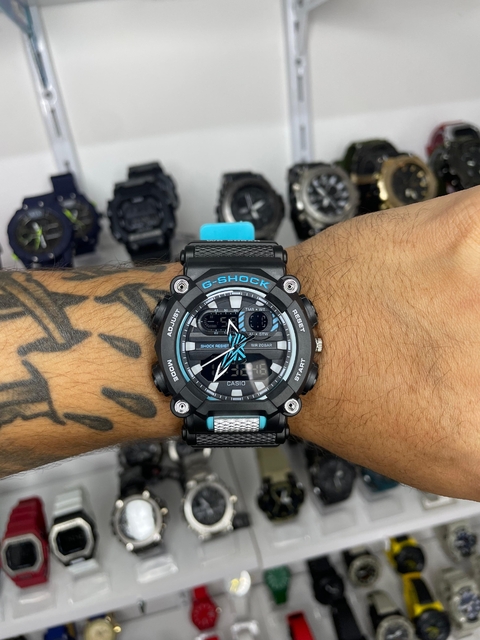 GA 900 - AZUL CLARO/PULSEIRA DE BORRACHA/A PROVA D ÁGUA