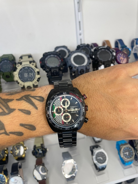 TAG HEUER FÓRMULA 1 - PRETO/AÇO INOXIDÁVEL/A PROVA D ÁGUA