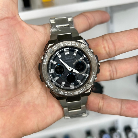 GSHOCK MTG S1000D - PRATA E PRETO/PULSEIRA EM AÇO INOXIDÁVEL/A PROVA D ÁGUA