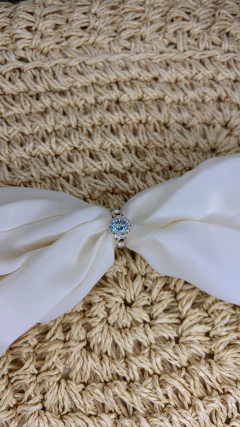 Anel Pedra Topázio Azul em Prata 950