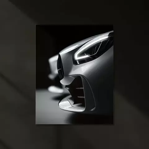 Mercedes AMG Neon LED Metal 70x40 cm - comprar online