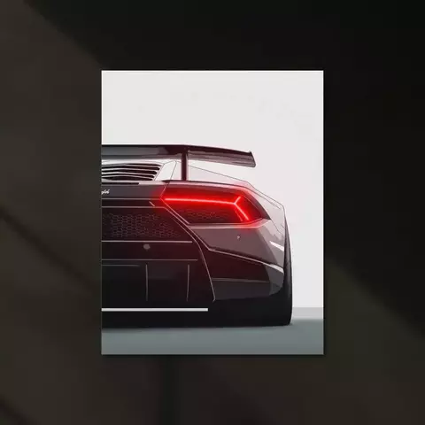 Lamborghini Neon LED Metal 70x40 cm - comprar online