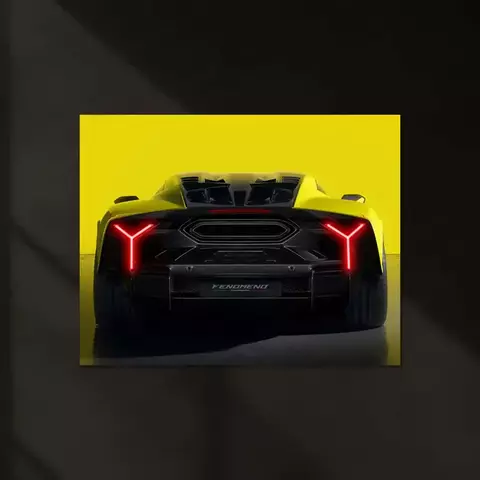 Lamborghini Fenomeno Neon LED Metal 70x40 cm - comprar online