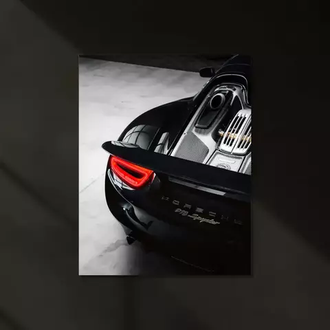 Porsche 918 Spyder Neon LED Metal 50x25cm - comprar online