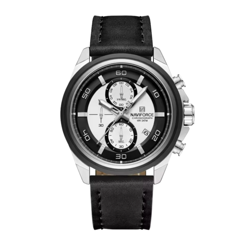 Relógio Masculino Couro Axion TitanEdge - Prata - comprar online