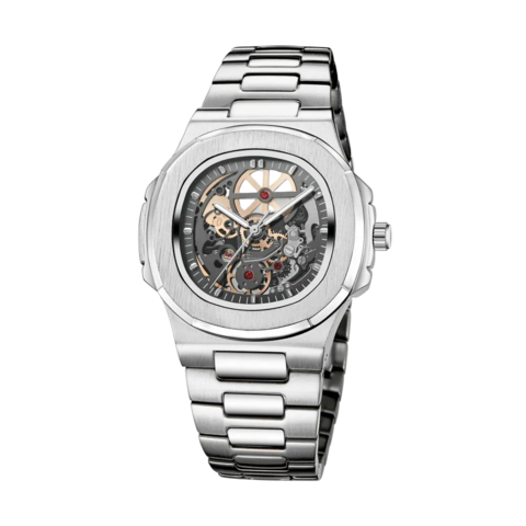 Relógio Masculino Axion Automático Rheos - Prata - comprar online