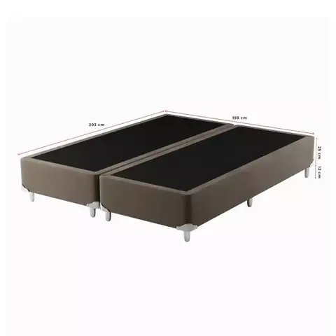 Base Cama Box King Bipartida 27x193x203cm