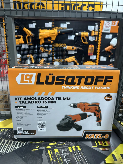 KATL-8 KIT AMOLADORA 720w+TALADRO LUSQTOFF