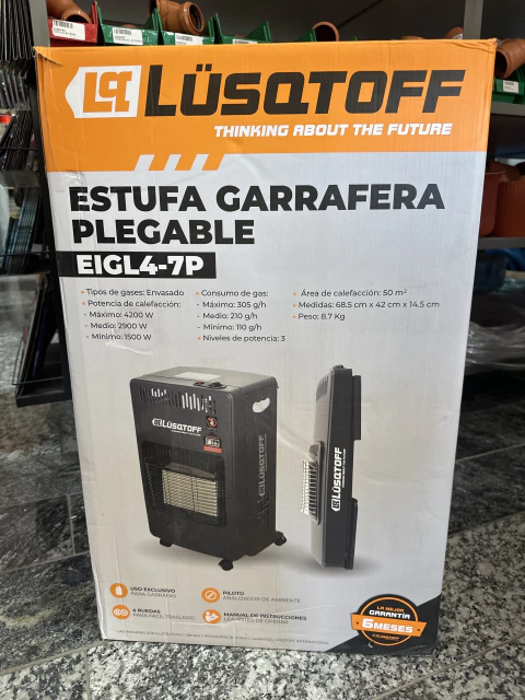 EIGL4-7P ESTUFA GARRAFERA PLEGABLE LUSQTOFF